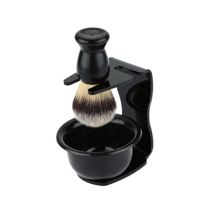 FOYTOKI Men Shaving Tool Set Acrylic Razor Brush Stand Shave Soap Bowl and Holder for Tidy Grooming