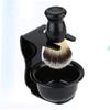 FOYTOKI Men Shaving Tool Set Acrylic Razor Brush Stand Shave Soap Bowl and Holder for Tidy Grooming view 3