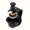 FOYTOKI Men Shaving Tool Set Acrylic Razor Brush Stand Shave Soap Bowl and Holder for Tidy Grooming view 4