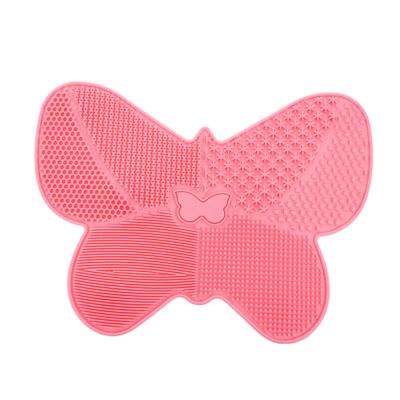 HONMEET 1pc Butterfly Shape Makeup Brush Cleaning Pad Silicone Scrubber Mat for Deep Cleaning Beauty Brushes Portable Tool for Efficient