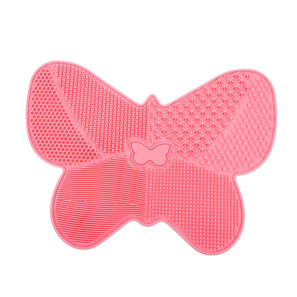 HONMEET 1pc Butterfly Shape Makeup Brush Cleaning Pad Silicone Scrubber Mat for Deep Cleaning Beauty Brushes Portable Tool for Efficient