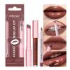 3PCS Lip Liner and Lipstick Combo Set - Matte Lip Liner Pencil, Velvet Matte Lipstick & Hydrating Collagen Lip Gloss - Long-Lasting, Smudge-Proof, Nude Brown Lip Makeup Kit (#3 Reddish Brown) view 1