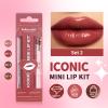 3PCS Lip Liner and Lipstick Combo Set - Matte Lip Liner Pencil, Velvet Matte Lipstick & Hydrating Collagen Lip Gloss - Long-Lasting, Smudge-Proof, High Pigment Nude Brown Lip Makeup Kit (#2 Red Rose) view 2