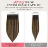 DOORES Invisi Edge Wide Tape in Human Hair Extensions, Dark Brown to Chestnut Brown 4PCS Injection Tape ins 20g 18 Inch, Injected 3 Inch Wide Extensions Straight for Thinning Hair view 4