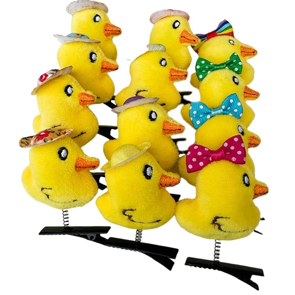 12pcs Unique Duck Hairpin Soft and Fun Hair Clip Fashionable Hairpieces Hair Accessory for Women and Girl Everyday Use