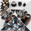 PACKOVE 1pc Five-Headed USB Rechargeable Shaver LCD Display Salon Tool for Men Convenient Grooming Material for Home and Travel Black view 3