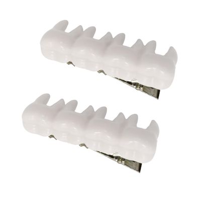 2Pcs Tooth Hairpin for Halloween Parties and Shows Masquerades Girl Barrettes Distinctive Women Hair Clip Decorations