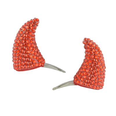 1pair Devil Horn Shape Hairpin for Women Hair Clip Girl Traveling Photography Hair Clip Double Color Can Choose