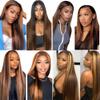 Biliisyff P4/613 Ombre Brown Straight Human Hair Bundles Honey Blonde Human Hair Bundles 8a Grade Double Weft Brazilian Virgin Hair Silky Soft Weave Extensions for Black Women 16 18 20 Inch view 2