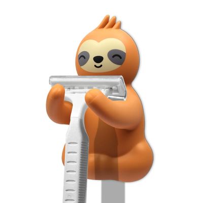 Gkodw Razor Holder for Shower, Funny Sloth Safety Razor Stand for Women, Razor Hanger for Family, Towel Squeegee Shaver Hooks for Bathrooms Wall, Cute Decorative Shaver Hooks for Friend Sister D