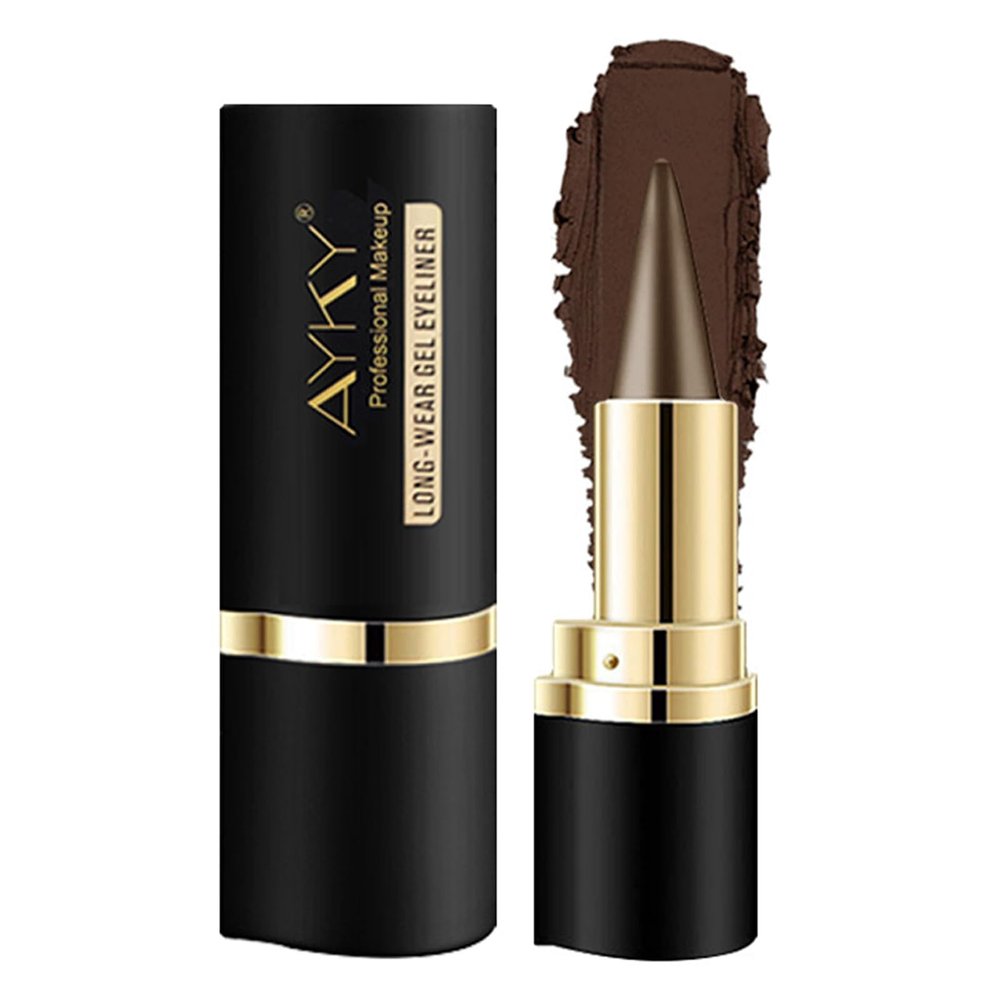 AYKY Long Wear Gel Eyeliner, Eyeliner Cream Stick Natural Black, Eye Liner Gel Waterproof Smudge Proof, Long Lasting Smooth Eye liner Pencil (Gray)