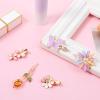 10 Pcs Decorative Butterfly Hair Clips for Women girls Rhinestone Bobby Pins Flower Hair Clip Handmade Metal Barrettes Glitter Crystal Hairpin Jewelry Accessory for Wedding Birthday, Sweet and Tend view 3