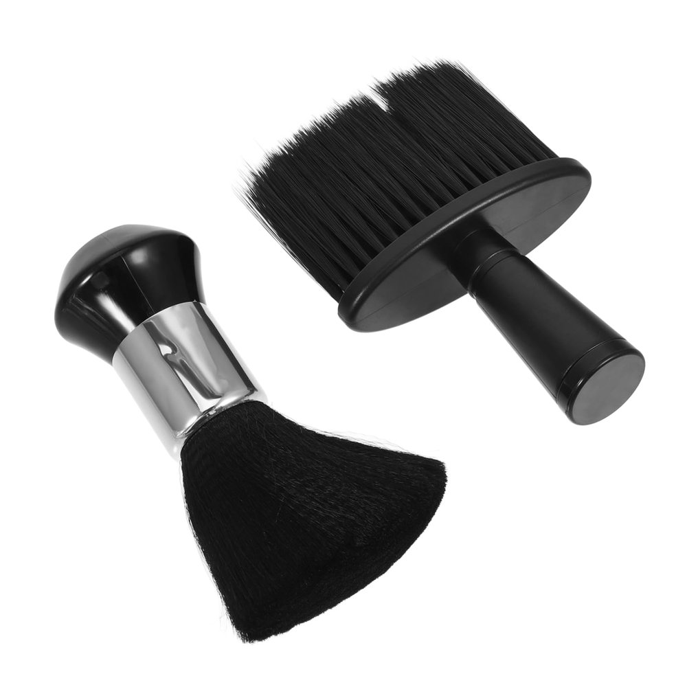 LIFKOME 2pcs Barber Brush Neck Duster Brush Ergonomic Handle for Men Shaving and Haircutting