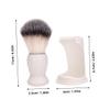 Happyyami 1Set Beard Brush with Shaving Brush Holder and Bowl Beard Care Kit for Men Professional Barber Shaving Brush and Stand view 2