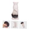 Happyyami 1Set Beard Brush with Shaving Brush Holder and Bowl Beard Care Kit for Men Professional Barber Shaving Brush and Stand view 3