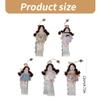 Charming Cloth Flower Dress Doll Hairpin Holder Sturdy Wall Hanging Storage Band view 3