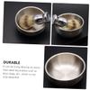 BATHVEVE 2pcs Stainless Steel Shaving Soap Bowl Ergonomic Brush Essential Shaving Tools for Men for Home Barbershop Use view 4