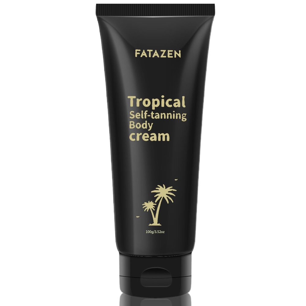 FATAZEN Natural-Looking Self Tanner Lotion, Long Lasting Streak-Free Sunless Tanning Cream for Face & Body, Organic Moisturizing Bronzed Glow Overnight Tan, No Fake Tan Smell, Vegan & Cruelty Free