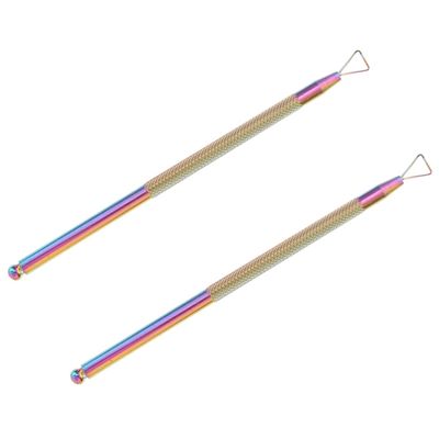 Beaupretty 2pcs Stainless Steel Cuticle Pusher Gel Polish Remover Tool Nail Cleaner for Home Salon Use