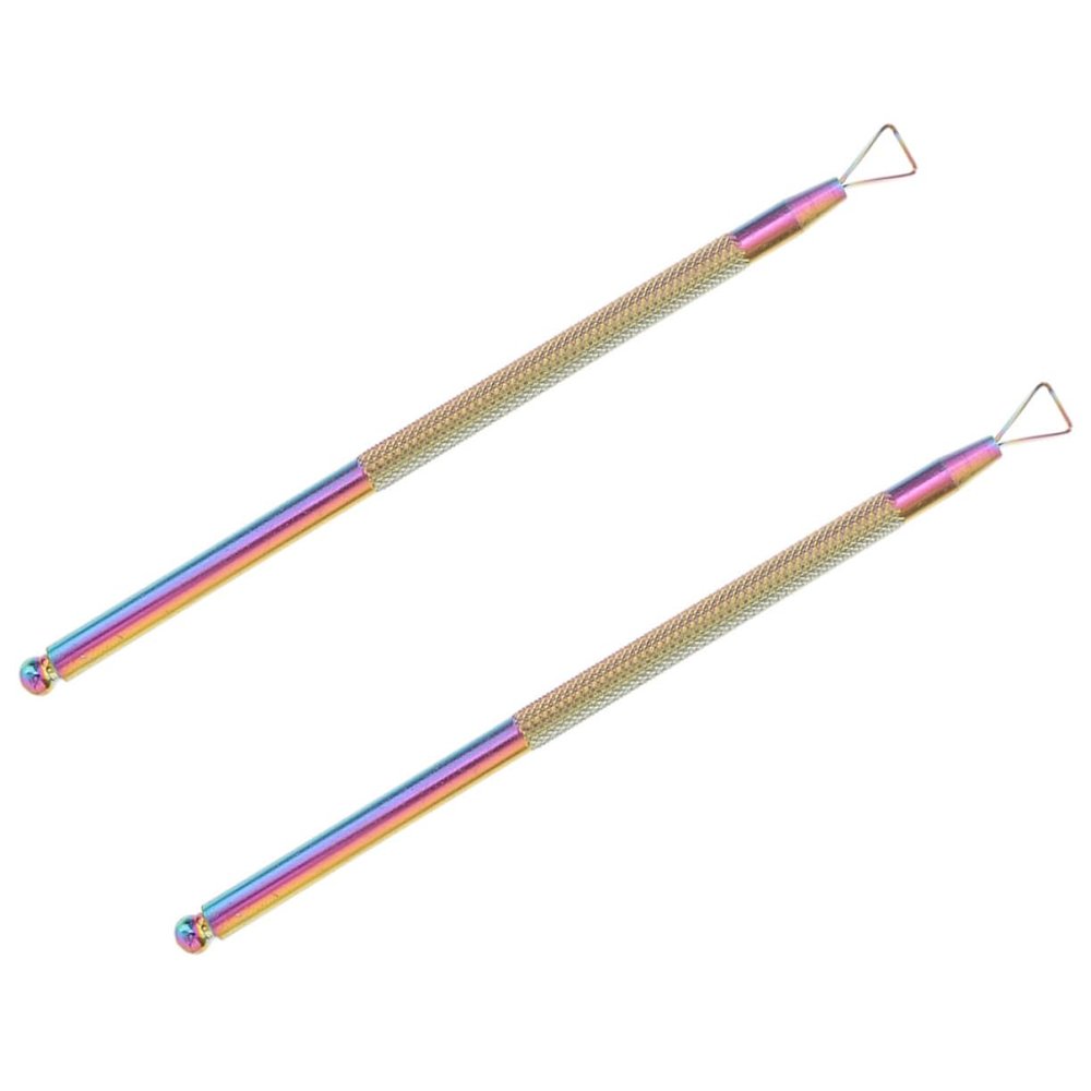 Beaupretty 2pcs Stainless Steel Cuticle Pusher Gel Polish Remover Tool Nail Cleaner for Home Salon Use