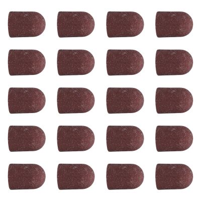 20pcs Practical Sanding Sleeves 80-180 Grit For Nails Cutter Suitable For Manicure Pedicure And Podiatry Use