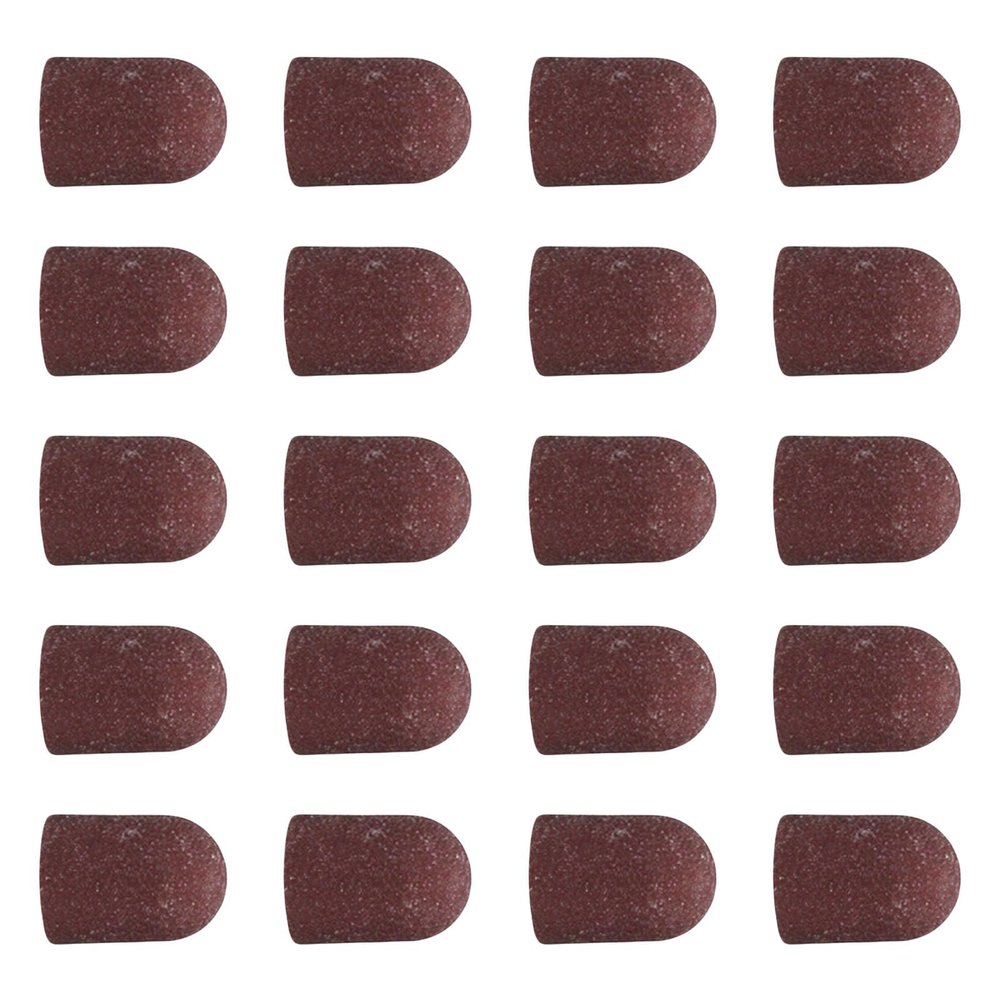 20pcs Practical Sanding Sleeves 80-180 Grit For Nails Cutter Suitable For Manicure Pedicure And Podiatry Use