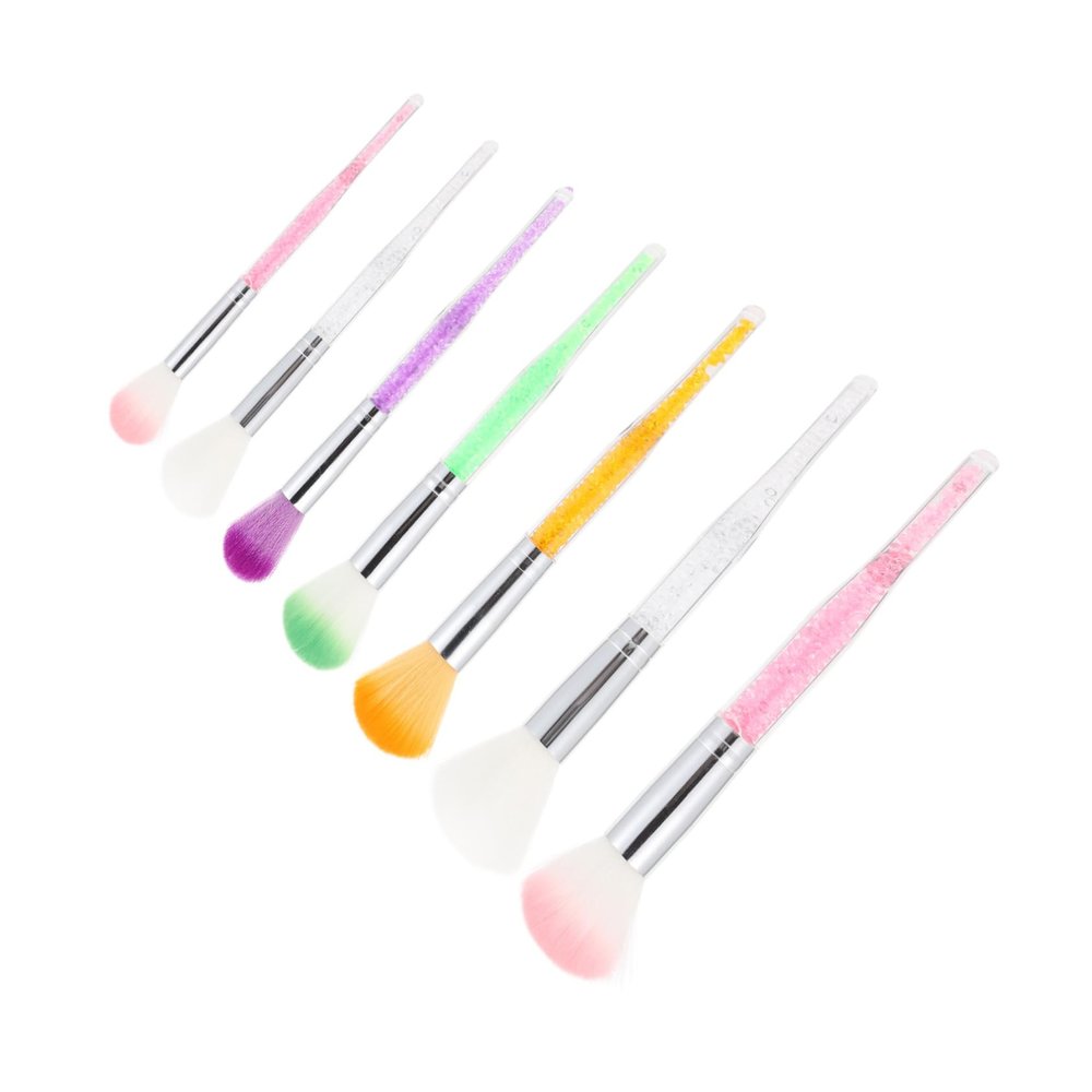 Beaupretty 7pcs Multi-functional Dust Brush for Nail and Makeup Cleaning Lightweight Travel-friendly Manicure Brushes Mixed Colors for Professional and Home Use