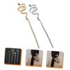 Beaupretty 2pcs Chinese Hair Stick Snake Shape Hairpin Elegant Women's Hair Accessories Marmalade view 4