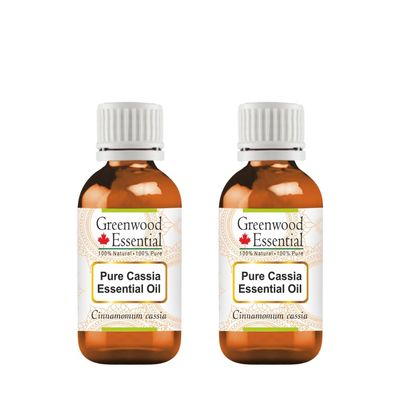Greenwood Essential Pure Cassia Essential Oil (Cinnamomum Cassia) Steam Distilled (Pack of Two) 30ml X 2 (2 oz)