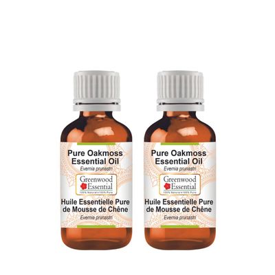 Greenwood Essential Pure Oakmoss Essential Oil (Evernia prunastri) Steam Distilled (Pack of Two) 15ml X 2 (1 oz)