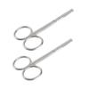 SKISUNO 2pcs Stainless Steel Eyebrow Trimming Scissors Set Professional Nose Hair and Vibrissa Trimmers for Men and Women High Precision Tools for Facial Hair Removal view 1