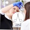 SKISUNO 2pcs Stainless Steel Eyebrow Trimming Scissors Set Professional Nose Hair and Vibrissa Trimmers for Men and Women High Precision Tools for Facial Hair Removal view 3