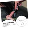 SKISUNO 2pcs Stainless Steel Eyebrow Trimming Scissors Set Professional Nose Hair and Vibrissa Trimmers for Men and Women High Precision Tools for Facial Hair Removal view 4