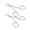 IWOWHERO 2pcs Safety Nose Hair Scissors Eyebrow Trimmer Stainless Steel Comfortable to Hold for Beauty Care view 1
