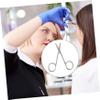 IWOWHERO 2pcs Safety Nose Hair Scissors Eyebrow Trimmer Stainless Steel Comfortable to Hold for Beauty Care view 4