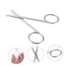 Happyyami Facial Hair Removal for Women Men Eyebrow Trimmer Scissors Stainless Cutting Safety Design view 2