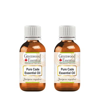 Greenwood Essential Pure Cade Essential Oil (Juniperus oxycedrus) Steam Distilled (Pack of Two) 30ml X 2 (2 oz)