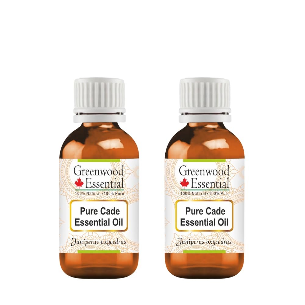 Greenwood Essential Pure Cade Essential Oil (Juniperus oxycedrus) Steam Distilled (Pack of Two) 30ml X 2 (2 oz)