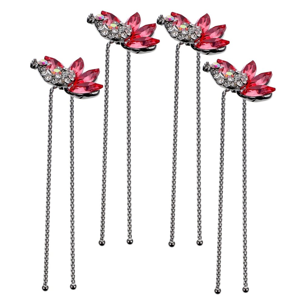 Beaupretty 4pcs Bridal Rhinestone Hairpins Elegant u Shape Hairpin for Wedding for Women for Updos and Special Occasions
