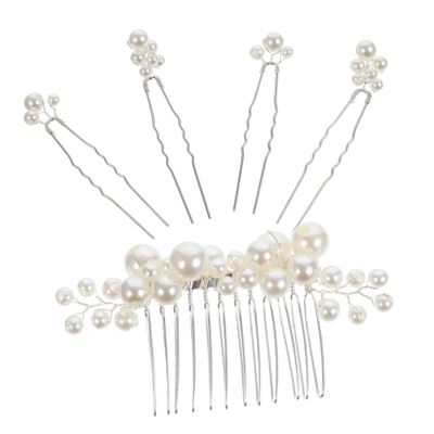 Beaupretty 1set Elegant Hair Comb and Hairpin for Brides Vintage Bridal Headpieces for Weddings Lightweight and Hair Accessories for Various Hairstyles and Special Occasions