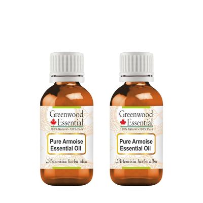 Greenwood Essential Pure Armoise Essential Oil (Artemisia herba alba) Steam Distilled (Pack of Two) 10ml X 2 (0.66 oz)