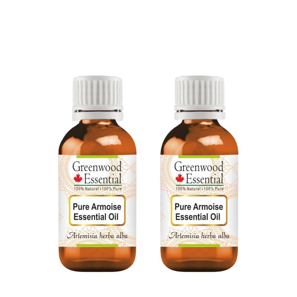 Greenwood Essential Pure Armoise Essential Oil (Artemisia herba alba) Steam Distilled (Pack of Two) 10ml X 2 (0.66 oz)