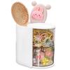 Azurphoric Hair Accessories Organizer with Hair Brush Holder, Rotatable Makeup Brush Holder for Necklaces, Earring, Bracelet, Ring, Makeup Brushes, Hair Clip and Hair Accessories (White, 2-Layer) view 1