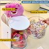 Azurphoric Hair Accessories Organizer with Hair Brush Holder, Rotatable Makeup Brush Holder for Necklaces, Earring, Bracelet, Ring, Makeup Brushes, Hair Clip and Hair Accessories (White, 2-Layer) view 2