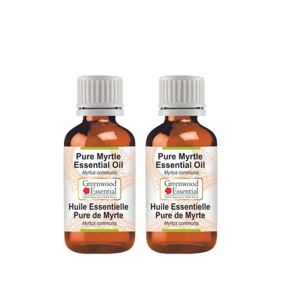 Greenwood Essential Pure Myrtle Essential Oil (Myrtus communis) Steam Distilled (Pack of Two) 10ml X 2 (0.66 oz)