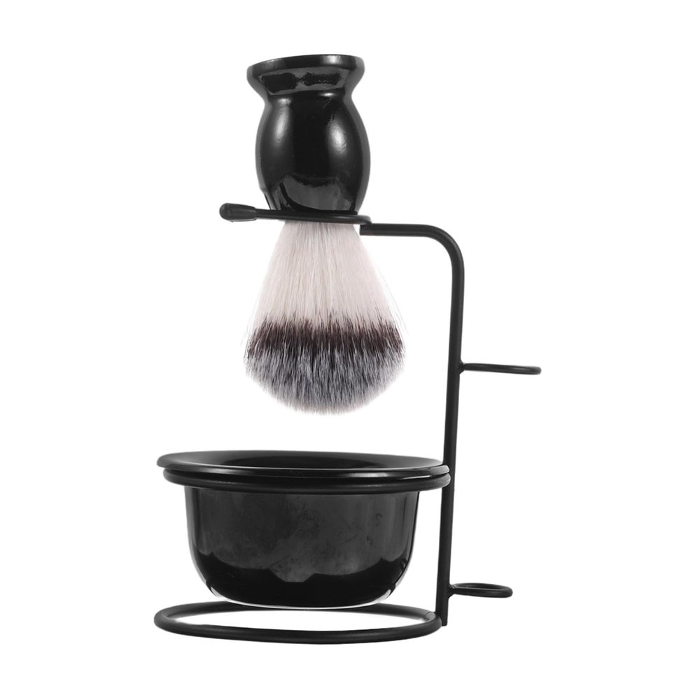 Baluue Men's Shaving Set Kit Soft Nylon Brush Shaving Bowl Holder Stand for Wet Shave Routine
