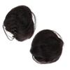 PartyKindom 2pcs Fake Bun Hair Piece Clip Messy Bun Hair Extensions for Women Ponytail Updo view 1