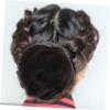 PartyKindom 2pcs Fake Bun Hair Piece Clip Messy Bun Hair Extensions for Women Ponytail Updo view 3
