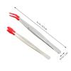 Beaupretty 8pcs Wide Tip Stainless Steel Tweezers Elbow Tweezers for Home Use Comfortable Grip for Precision Tasks for Eyebrows and More view 4
