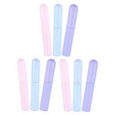 PACKOVE 9pcs Lip Brush Set Silicone Makeup Brushes for Lipstick Liner and Concealing Applicators Round Heads and Makeup Cap